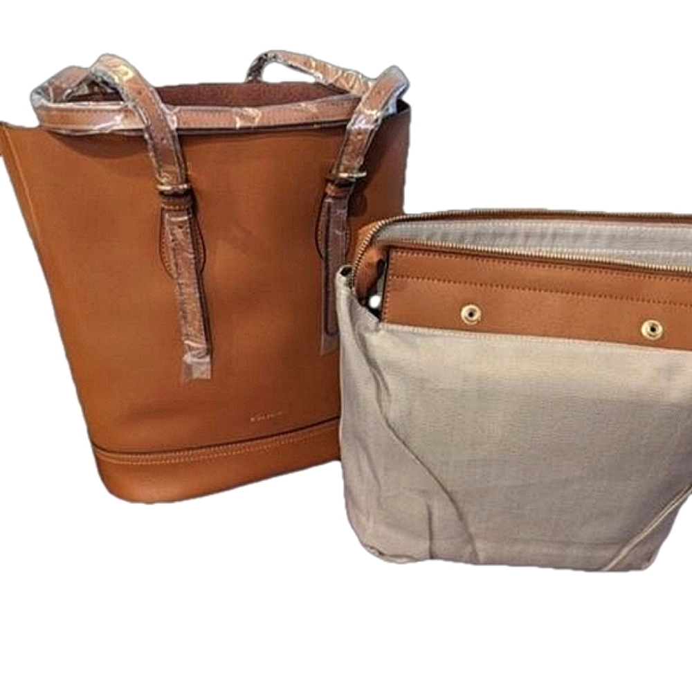 Brown Leather Tote Bolvaint Capucine Purse Shoulder Bag soft Leather Travel Tote
